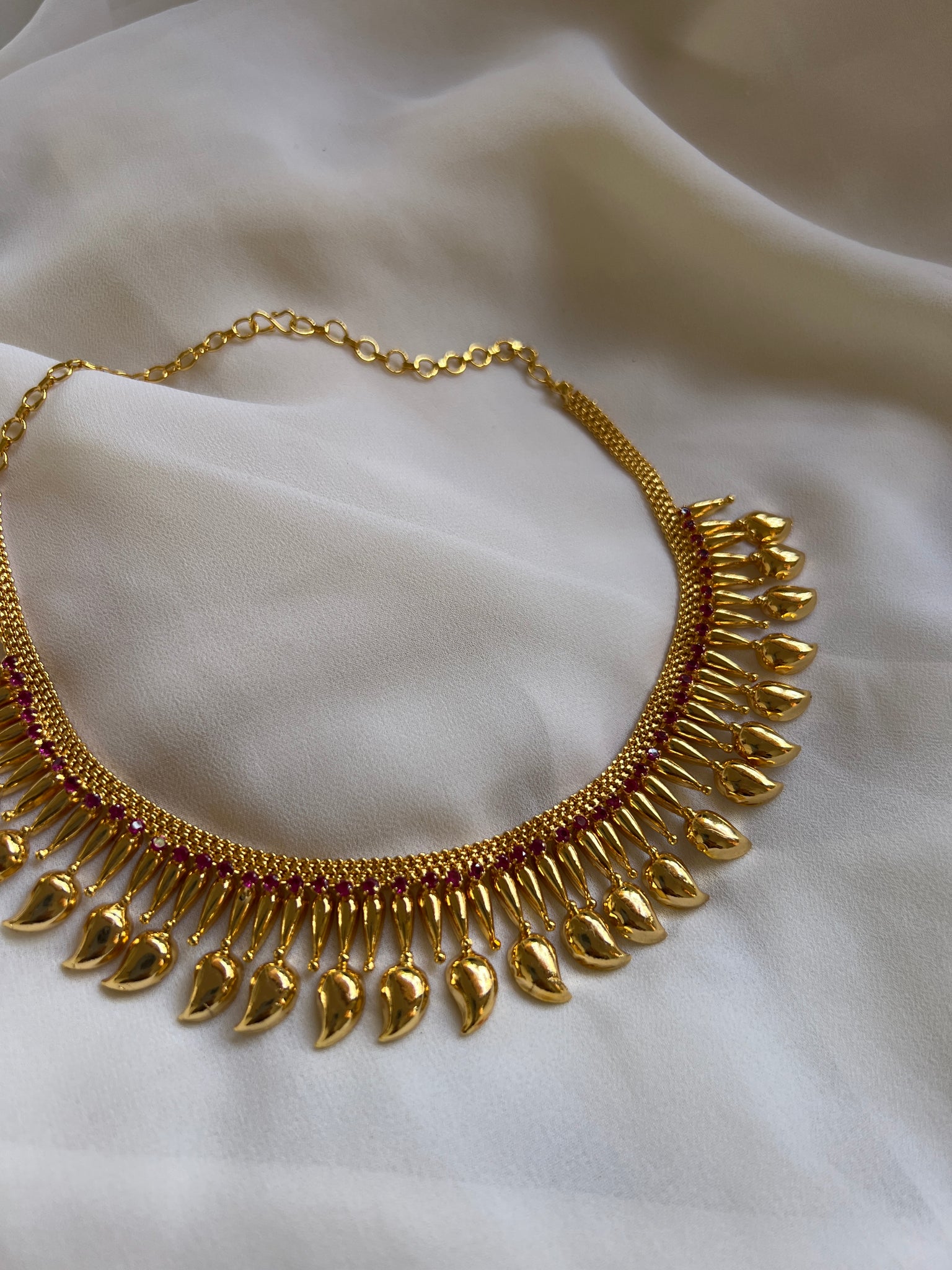 Kerala style manga mullamottu necklace