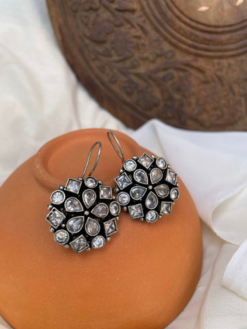 Oversized Crystal hook studs