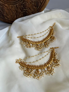 Bridal Guttapusalu 3 layer earring chain