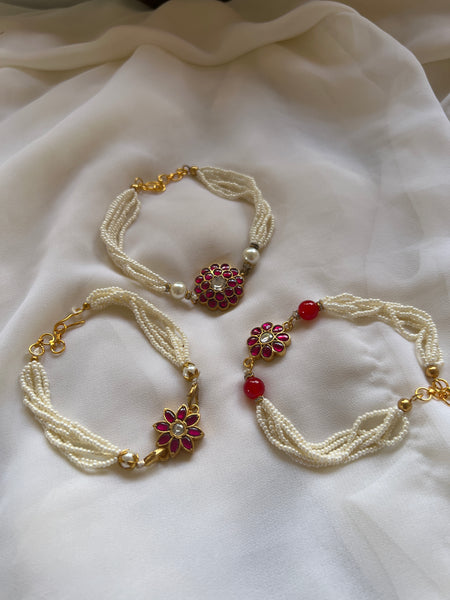 Kundan flower bracelets