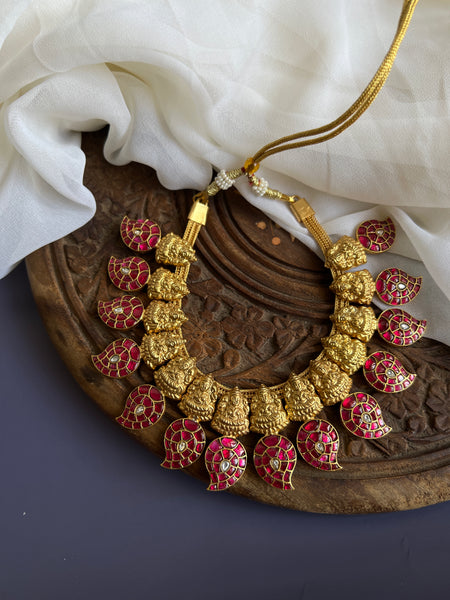 Nagas Lakshmi Kundan bridal necklace