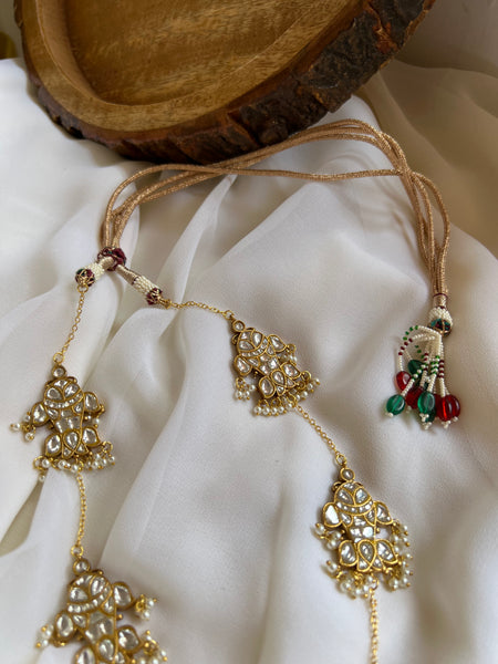 Madhubani Kundan necklace with matching earrings
