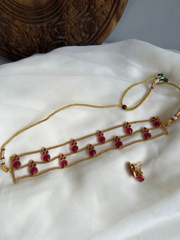 Stylish Kemp manga choker with studs