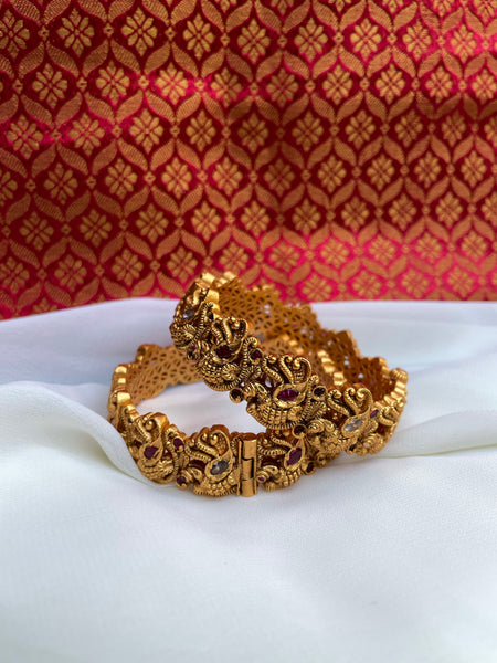 Antique peacock bangles -set of 2