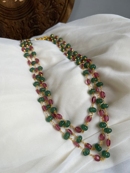 Pumpkin bead pink Maala