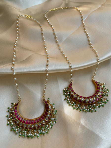 Kundan chaand pendant maala