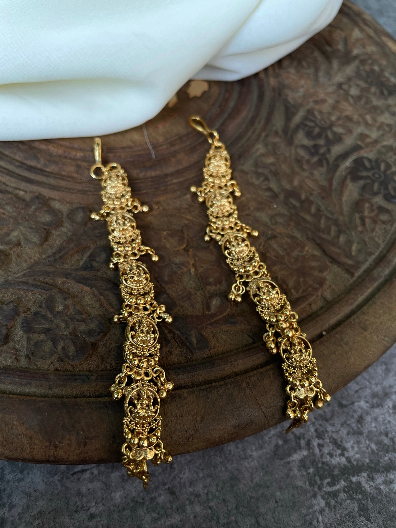 Flipkartcom  Buy GoldNera Gold Plated Kanchain Tops Peacock Design for  Girl Women Copper Metal Ear Thread Online at Best Prices in India