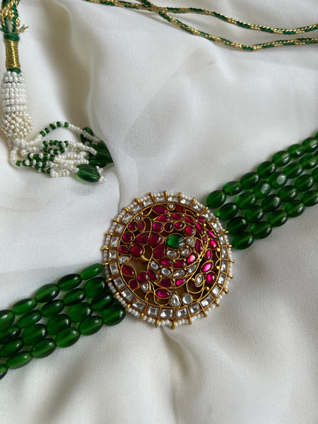 Pre book/Jumbo Annam Kundan pendant choker