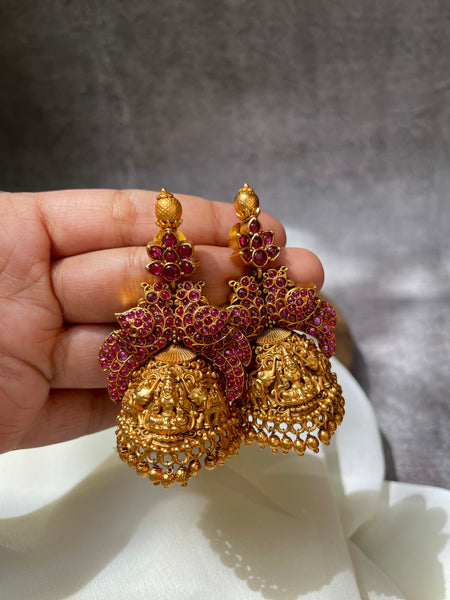 Bridal peacock Lakshmi Jhumkas