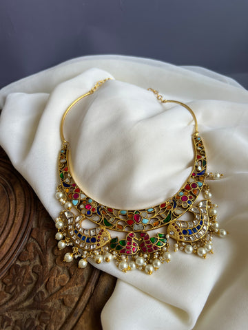 Kundan floral Madhubani hasli