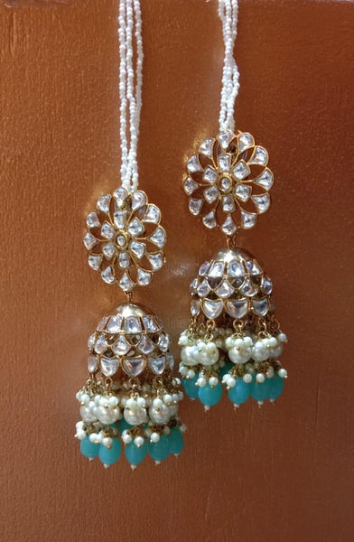 Kundan double layer Jhumkas
