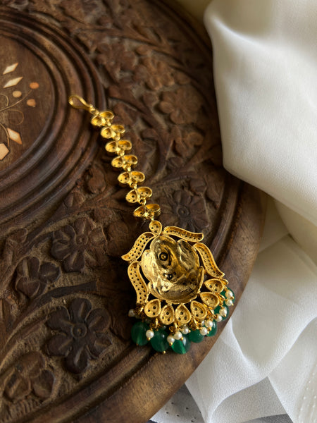 Nagas Lakshmi white stone tika