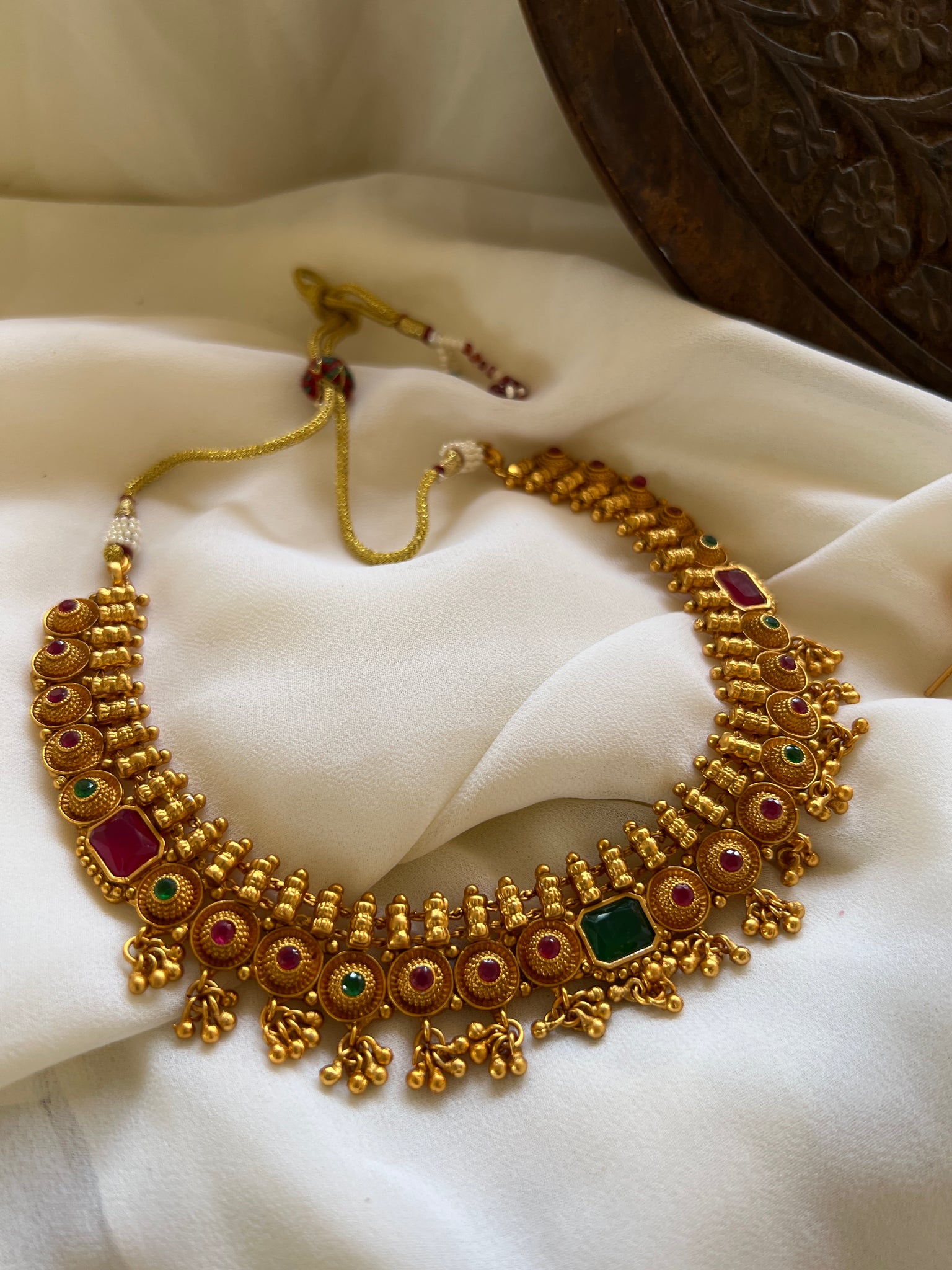 Kemp matte designer necklace with studs