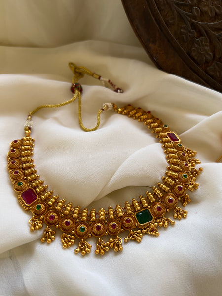 Kemp matte designer necklace with studs