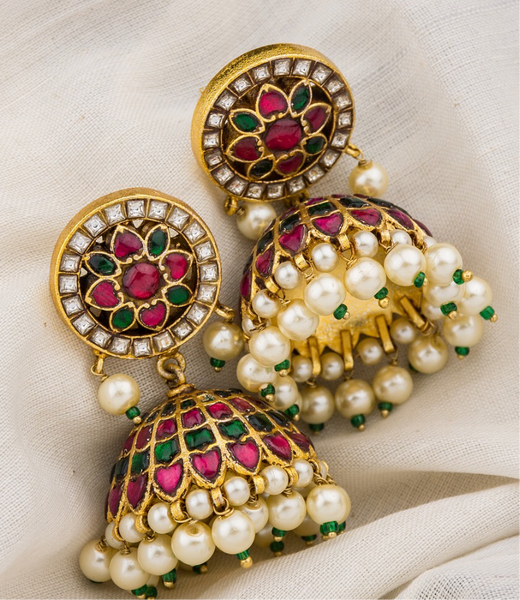 Kundan floral  Jhumkas -II