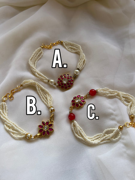 Kundan flower bracelets