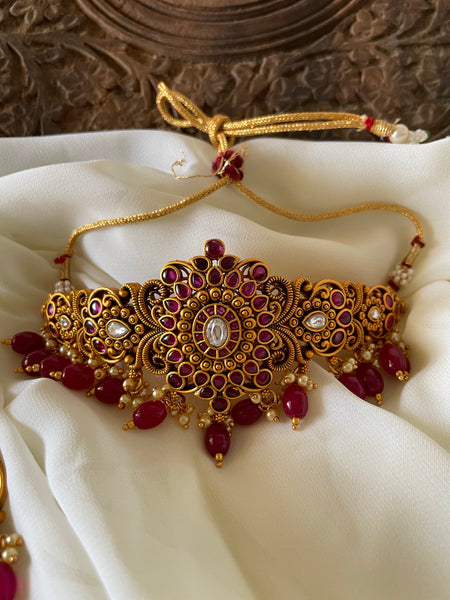 Kemp chakra choker with earrings