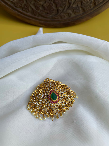 Emerald tear drop cutwork Jada Billa