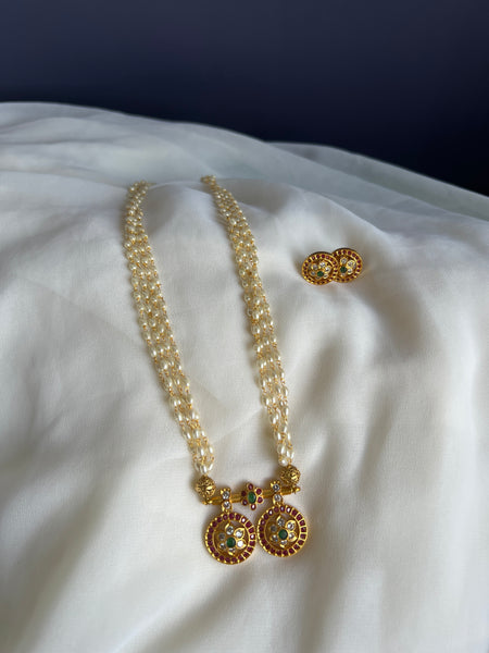 Lakshmi mangalsutra with earrings