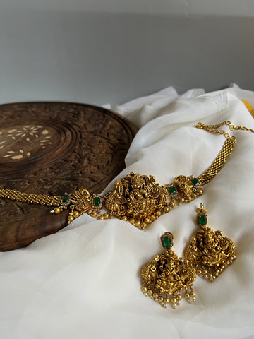 Nagas Lakshmy premium temple choker with earrings