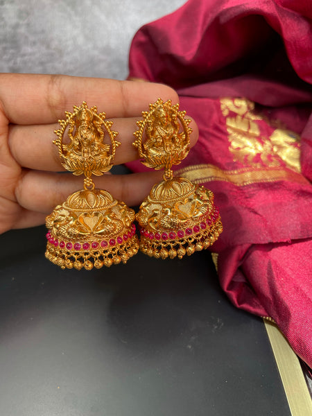 Bridal Lakshmi jhumkas