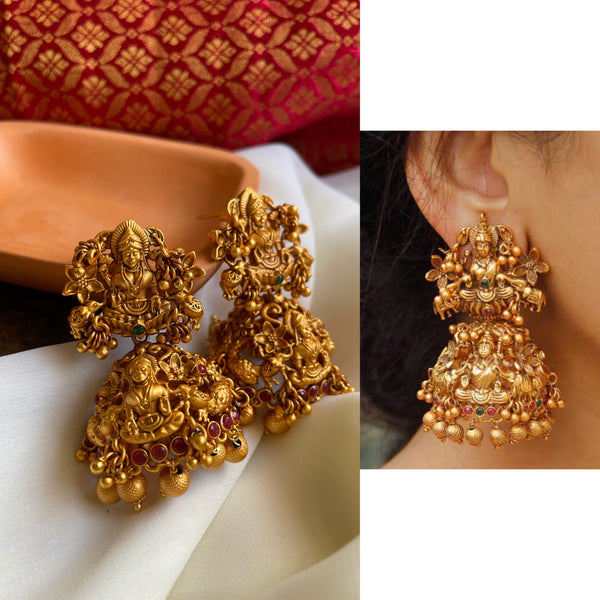 Lakshmy intricate design Jhumkas