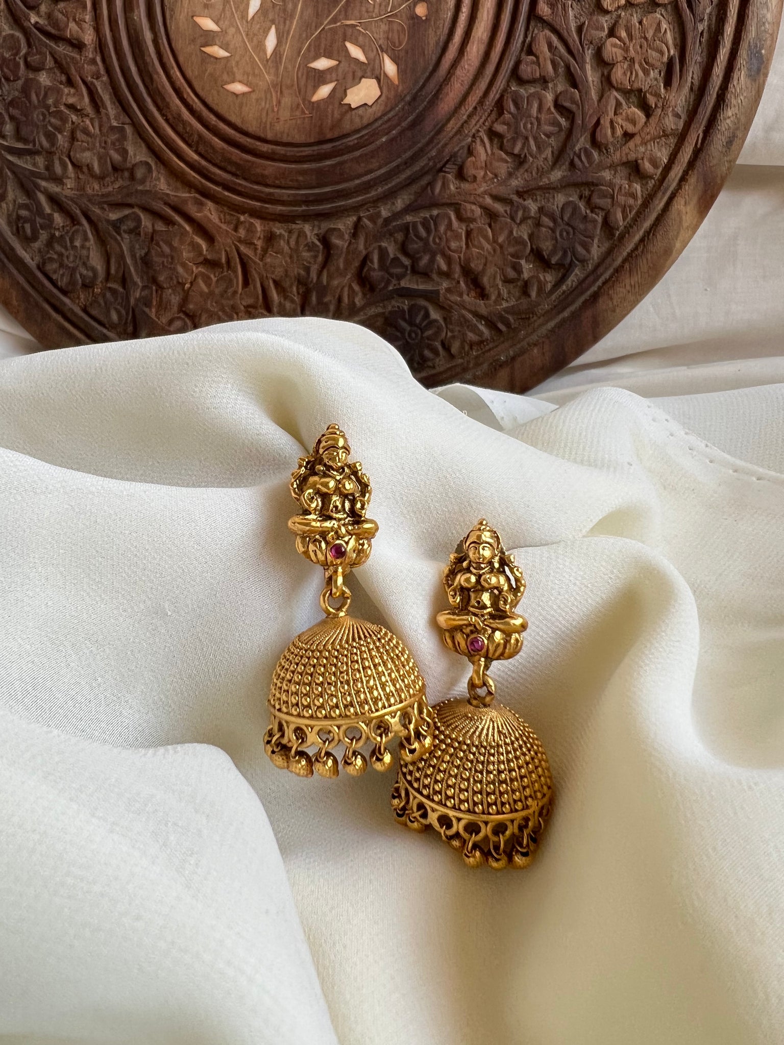 Bridal Gold Jhumkas At Cheap Price Temple Jewellery Dulhan Ka