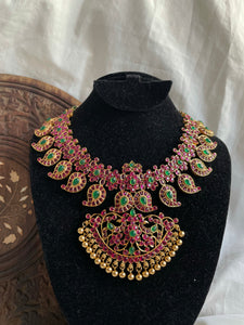Premium Kemp manga necklace with Jhumkas