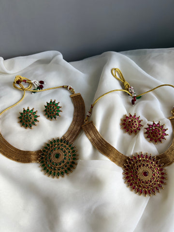 Kemp chakra choker with jumbo studs