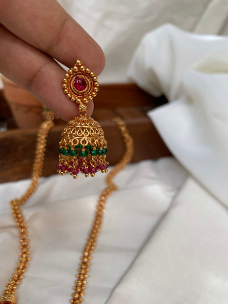 Antique Gold Haram with Jhumkas