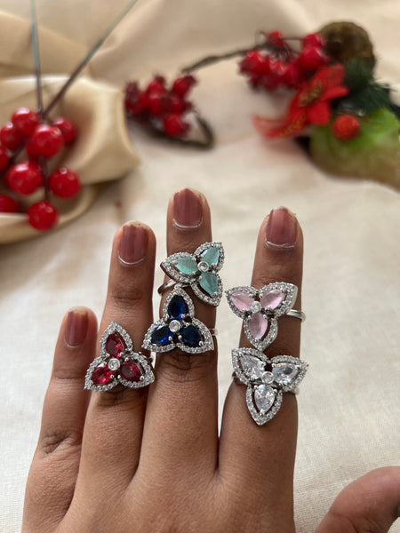 3 stone adjustable ring