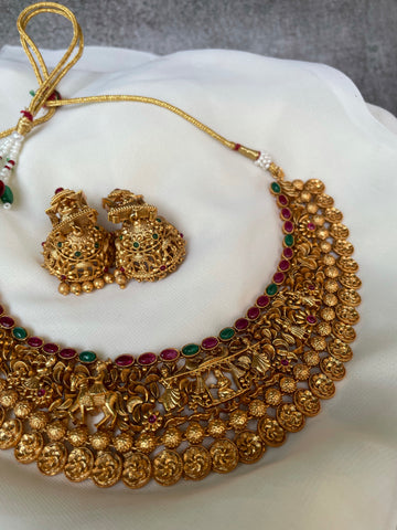 Vivaah necklace with jhumkas