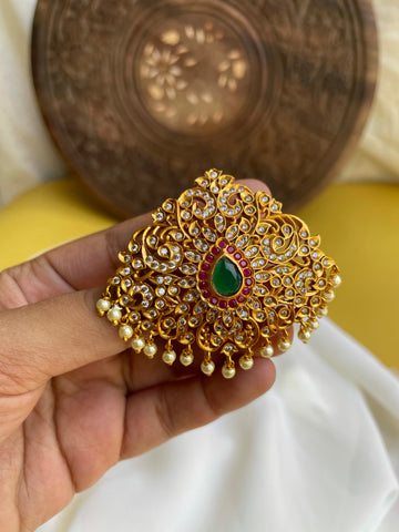 Emerald tear drop cutwork Jada Billa