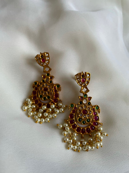 Shanku chakra namam guttapusalu haram with earrings