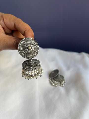 Chakra dotted Jhumkas