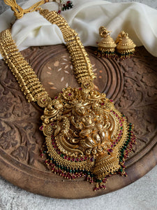 Bridal Gold like Temple haram with Jhumkas - PREMIUM