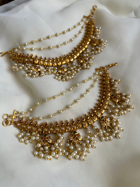 Bridal Guttapusalu 3 layer earring chain