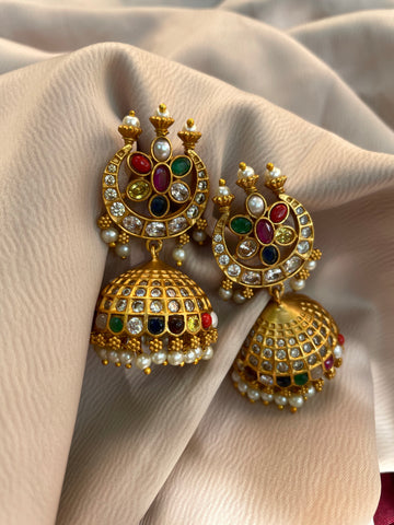 Navarathna jhumkas