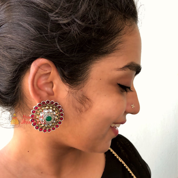 Polki statement studs