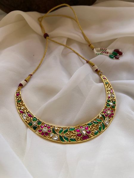 Kundan floral hasli - new design and color