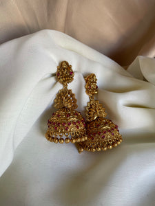 Lakshmi dancing peacock jhumkas