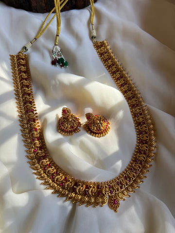 Manga kemp necklace with Jhumkas