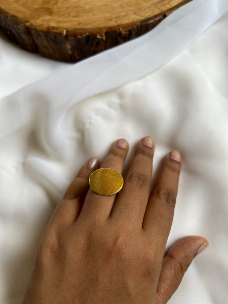 Golden flat ring- Adjustable