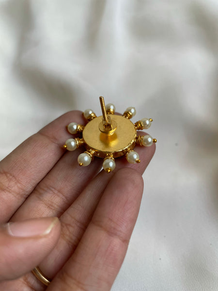 Kundan chakra studs