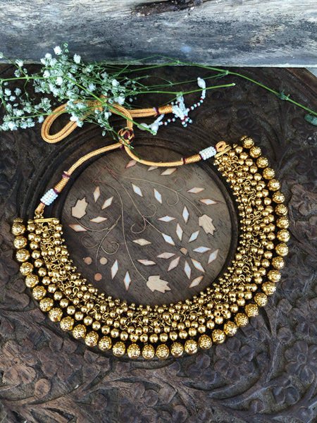 Cluster Gungaroo necklace with jhumkas