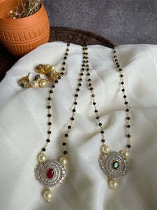 AD stone Mangalsutra with studs