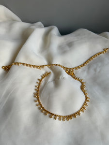 Pearl gold anklets A