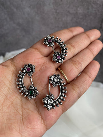 Oxidised Maharashtrian Nath- Design F