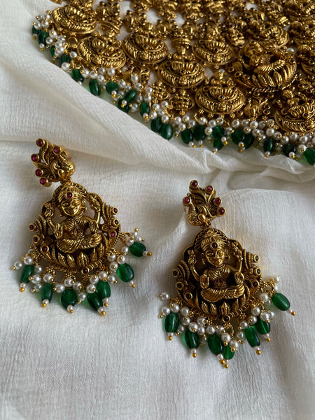 Nagas Lakshmi bridal full neck choker with earrings