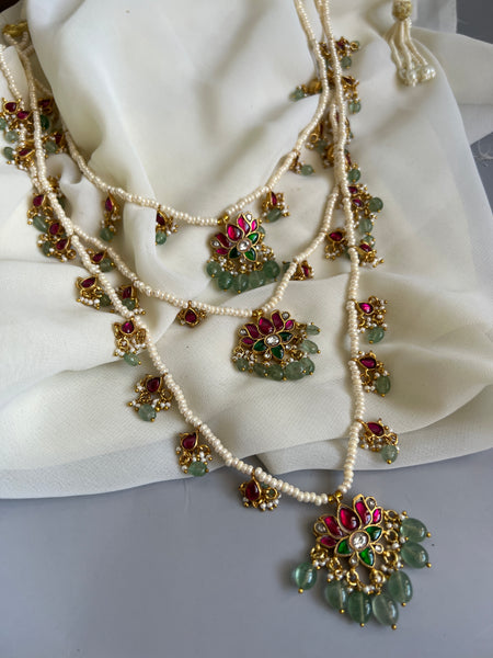 3 layer Kundan lotus Haran